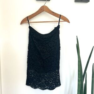 Hale Bob Black Lace Pencil Skirt